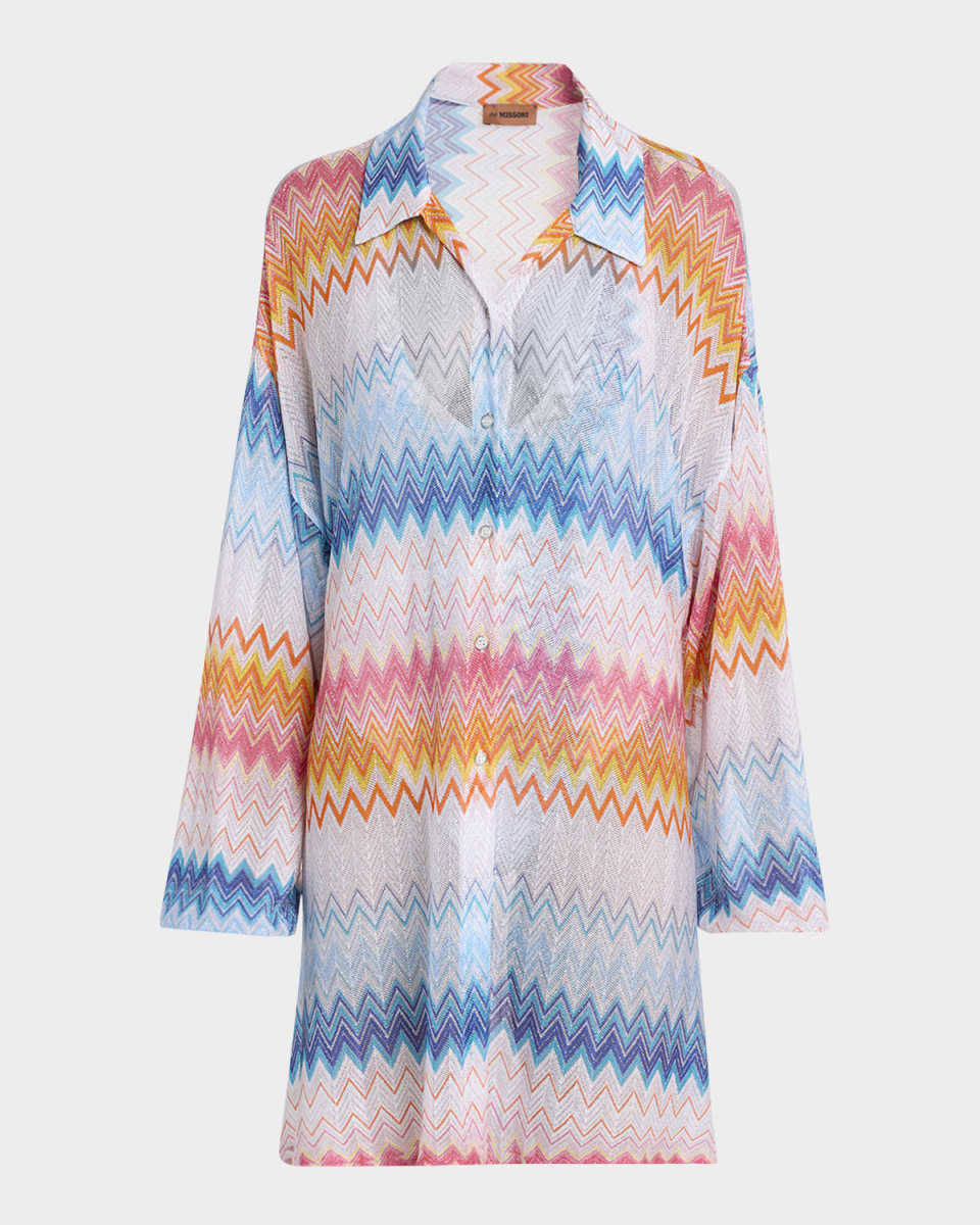 Shaded Chevron Tunic Coverup